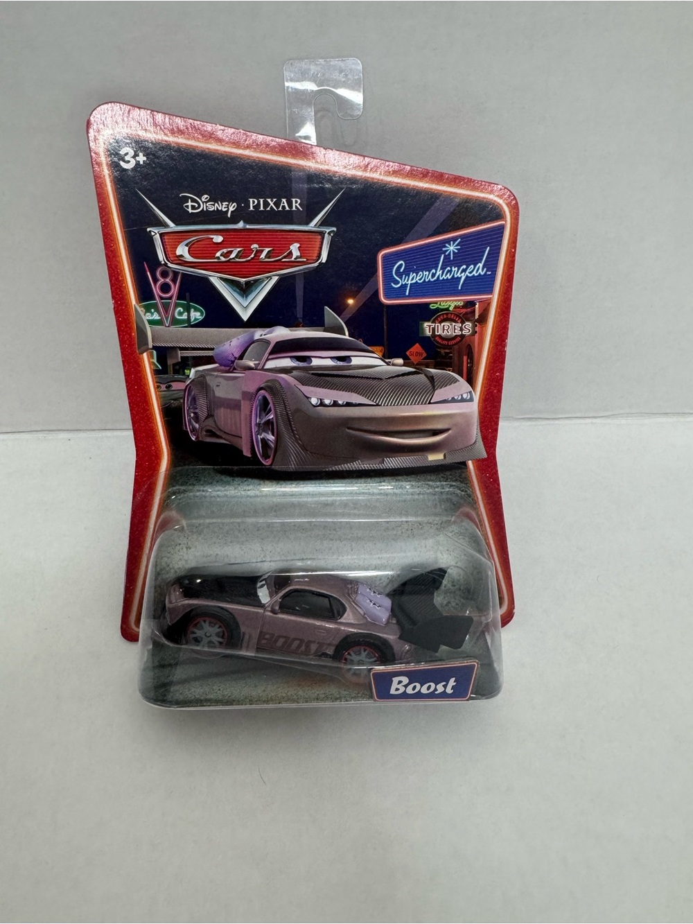 2006 Disney Pixar Mattel Cars Boost Die-Cast Car - Light Purple and Black K4587